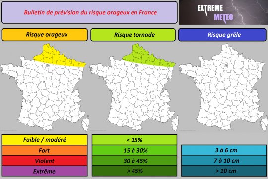 Risque orageux du mardi 5 mars 2019